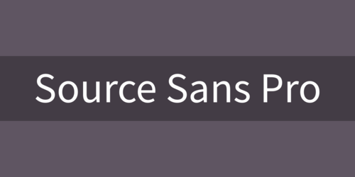More information about "Source Sans Pro"